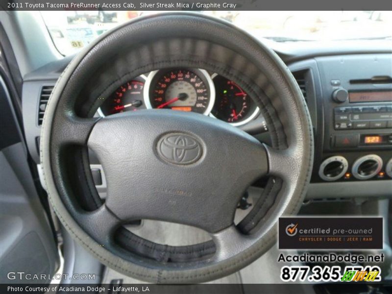 Silver Streak Mica / Graphite Gray 2011 Toyota Tacoma PreRunner Access Cab