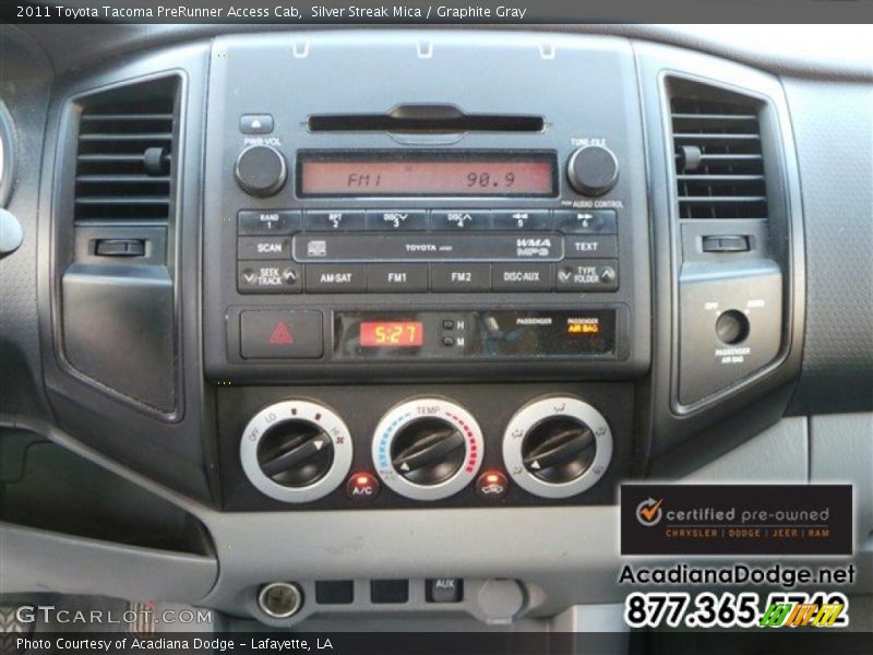Silver Streak Mica / Graphite Gray 2011 Toyota Tacoma PreRunner Access Cab