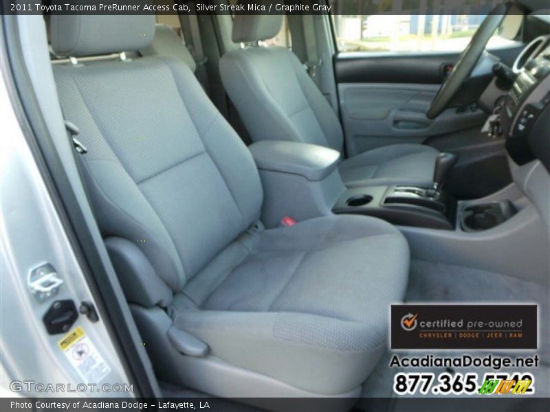 Silver Streak Mica / Graphite Gray 2011 Toyota Tacoma PreRunner Access Cab