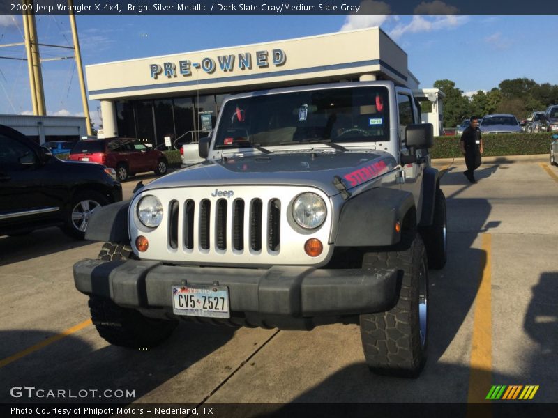 Bright Silver Metallic / Dark Slate Gray/Medium Slate Gray 2009 Jeep Wrangler X 4x4