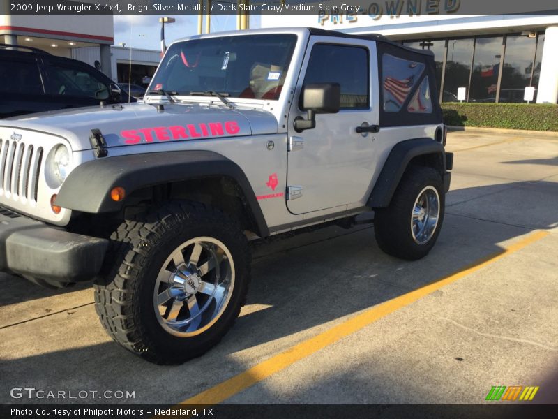 Bright Silver Metallic / Dark Slate Gray/Medium Slate Gray 2009 Jeep Wrangler X 4x4