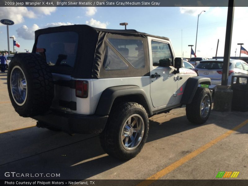 Bright Silver Metallic / Dark Slate Gray/Medium Slate Gray 2009 Jeep Wrangler X 4x4