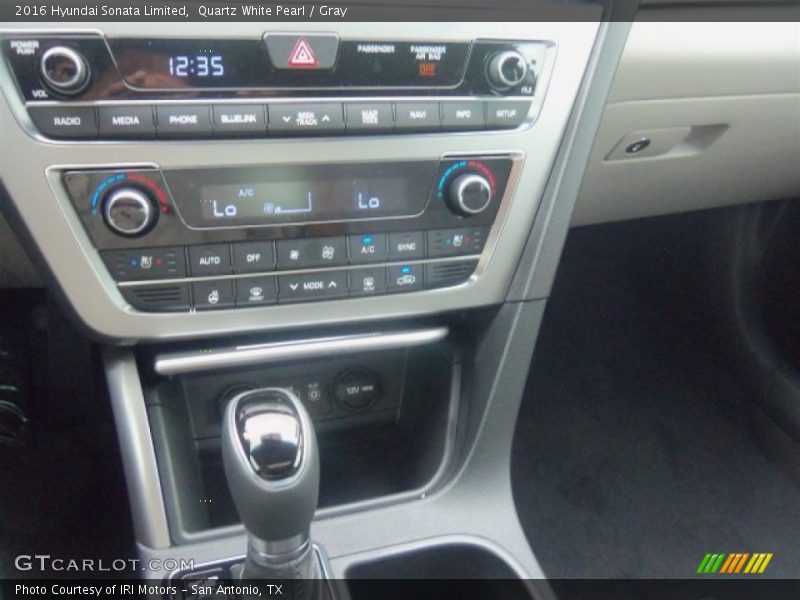 Quartz White Pearl / Gray 2016 Hyundai Sonata Limited