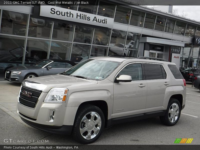 Gold Mist Metallic / Jet Black 2011 GMC Terrain SLT AWD