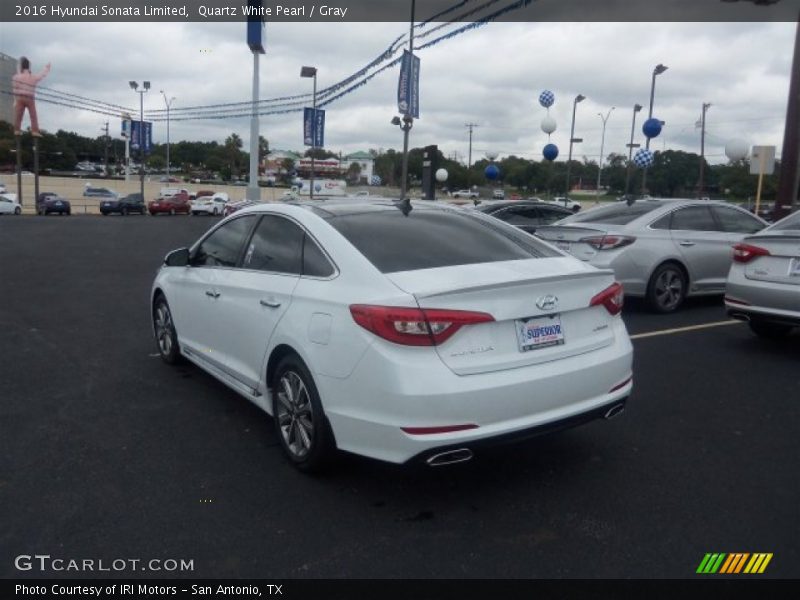 Quartz White Pearl / Gray 2016 Hyundai Sonata Limited