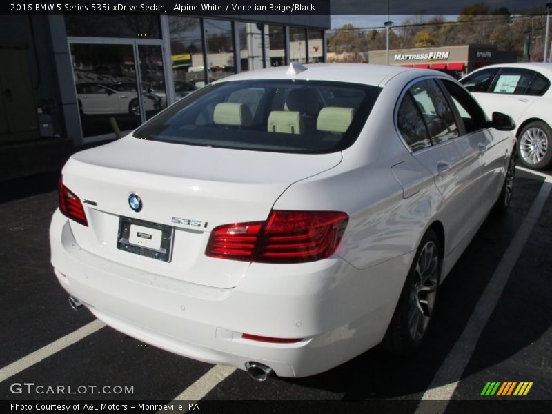 Alpine White / Venetian Beige/Black 2016 BMW 5 Series 535i xDrive Sedan