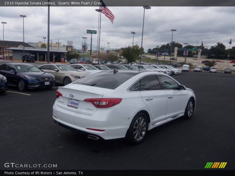 Quartz White Pearl / Gray 2016 Hyundai Sonata Limited