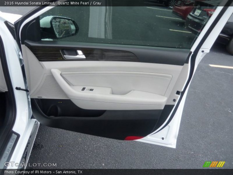 Quartz White Pearl / Gray 2016 Hyundai Sonata Limited