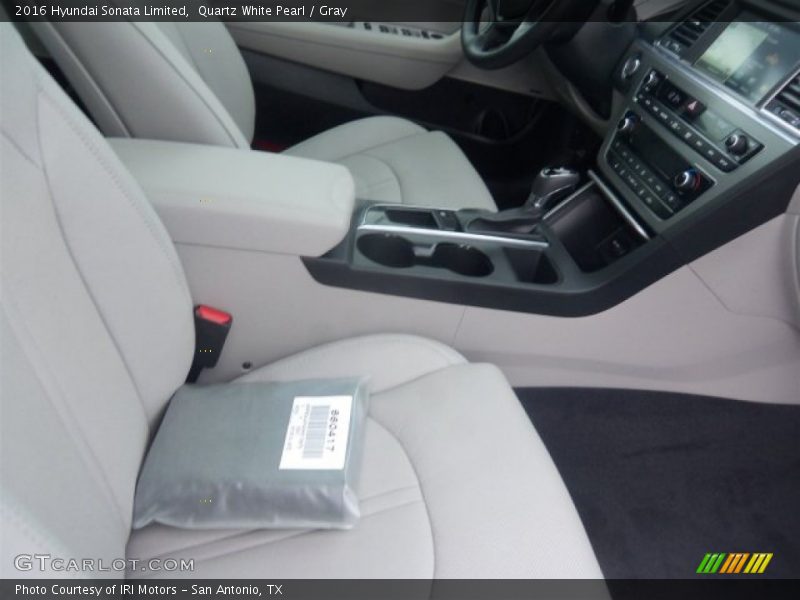 Quartz White Pearl / Gray 2016 Hyundai Sonata Limited