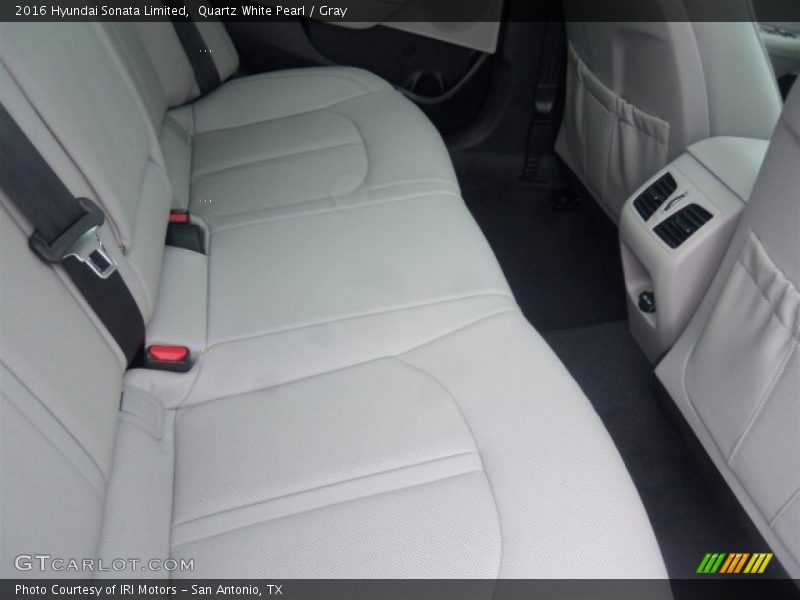 Quartz White Pearl / Gray 2016 Hyundai Sonata Limited