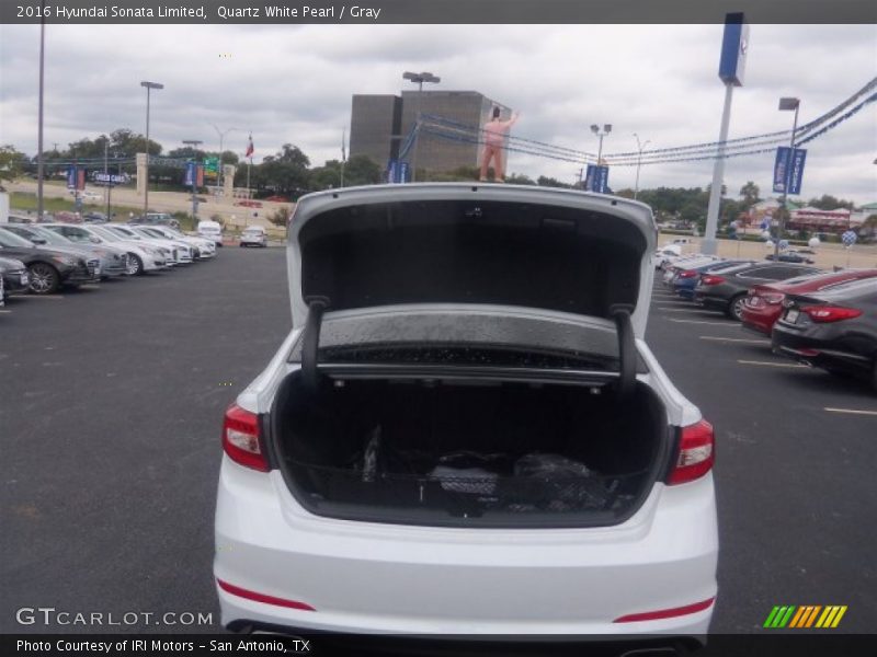 Quartz White Pearl / Gray 2016 Hyundai Sonata Limited