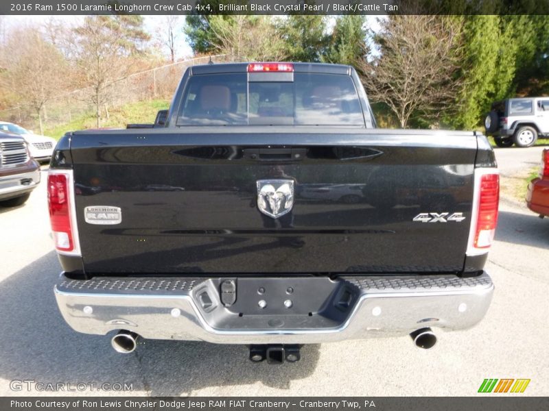 Brilliant Black Crystal Pearl / Black/Cattle Tan 2016 Ram 1500 Laramie Longhorn Crew Cab 4x4