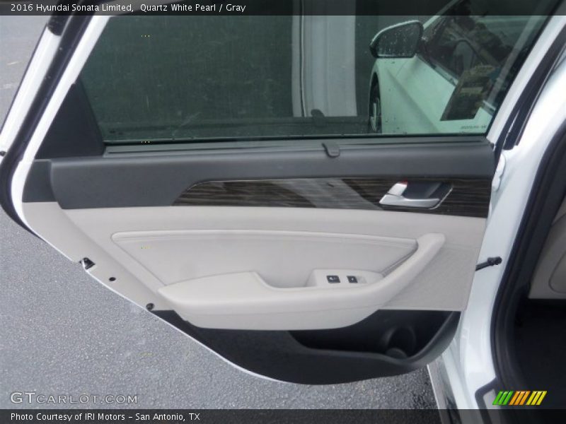 Quartz White Pearl / Gray 2016 Hyundai Sonata Limited