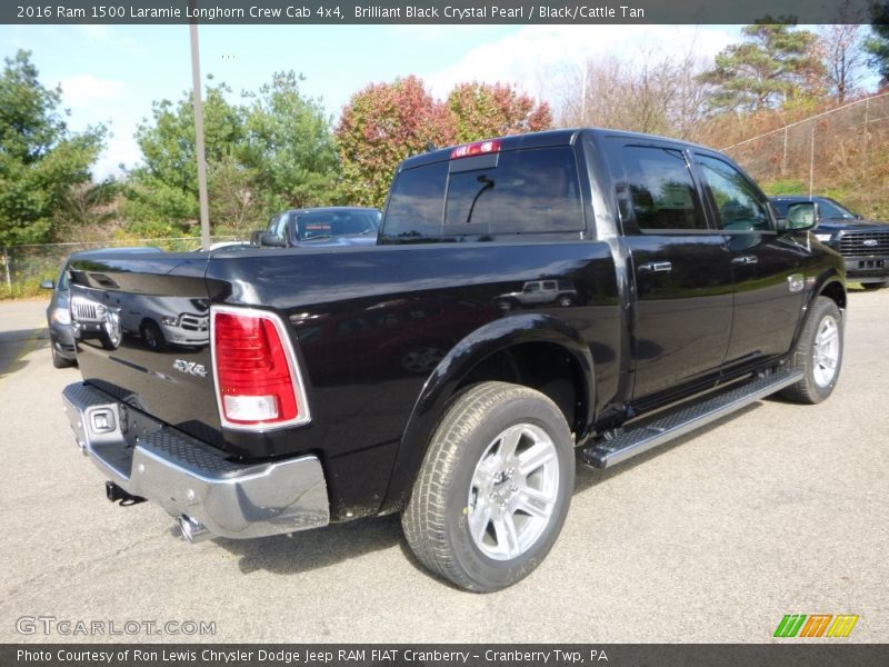Brilliant Black Crystal Pearl / Black/Cattle Tan 2016 Ram 1500 Laramie Longhorn Crew Cab 4x4