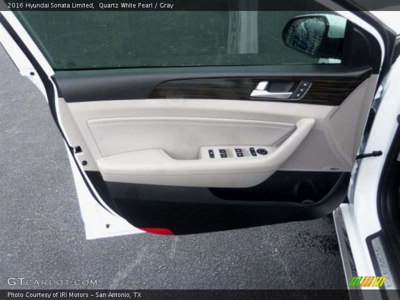 Quartz White Pearl / Gray 2016 Hyundai Sonata Limited