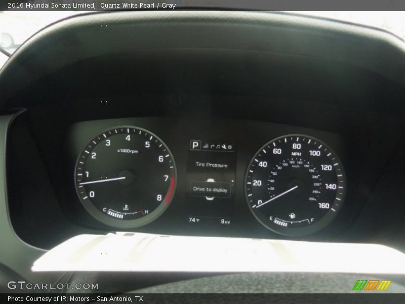 Quartz White Pearl / Gray 2016 Hyundai Sonata Limited