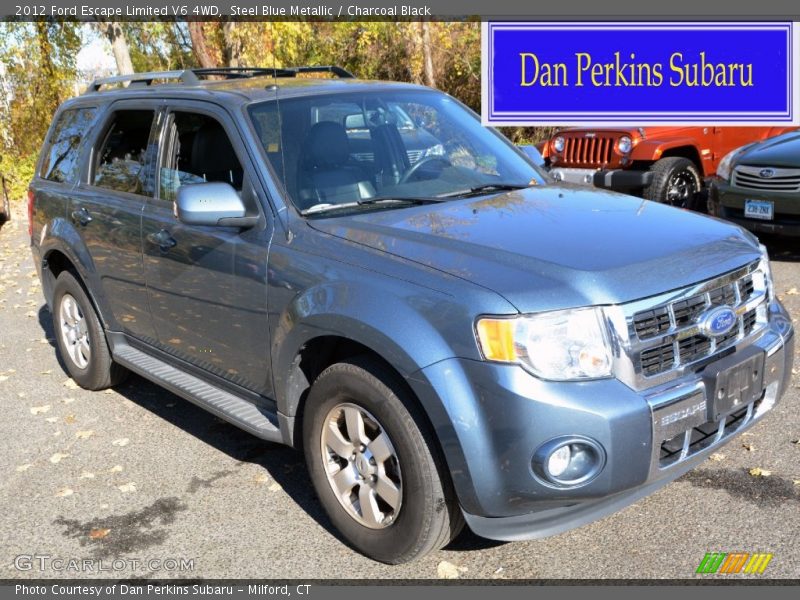 Steel Blue Metallic / Charcoal Black 2012 Ford Escape Limited V6 4WD