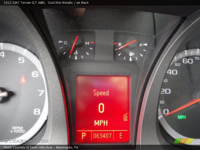 Gold Mist Metallic / Jet Black 2011 GMC Terrain SLT AWD