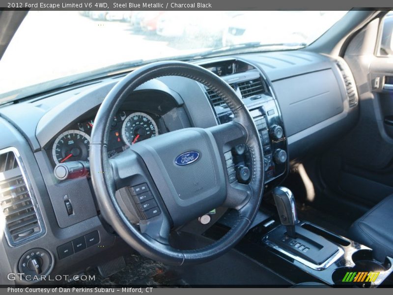 Steel Blue Metallic / Charcoal Black 2012 Ford Escape Limited V6 4WD