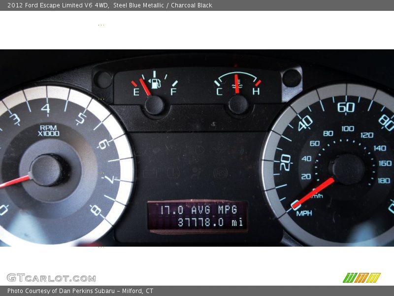 Steel Blue Metallic / Charcoal Black 2012 Ford Escape Limited V6 4WD
