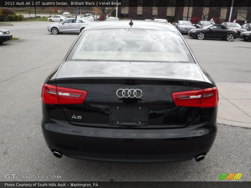 Brilliant Black / Velvet Beige 2013 Audi A6 2.0T quattro Sedan