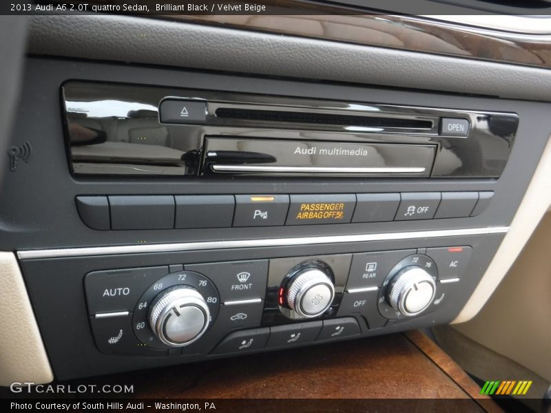 Brilliant Black / Velvet Beige 2013 Audi A6 2.0T quattro Sedan