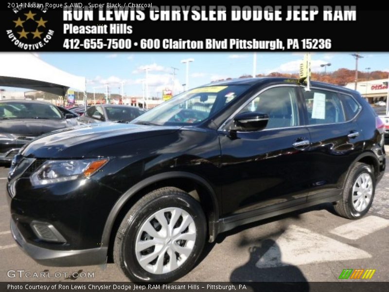 Super Black / Charcoal 2014 Nissan Rogue S AWD