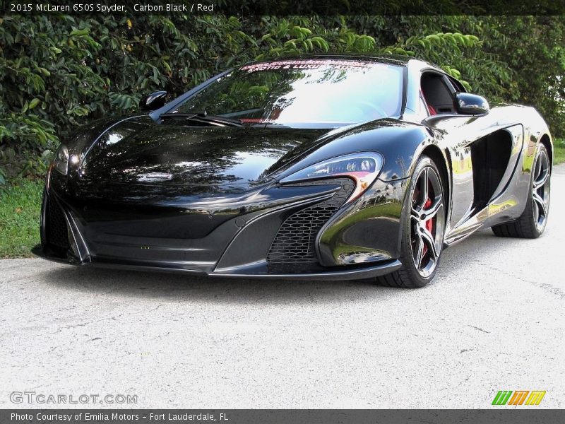 Carbon Black / Red 2015 McLaren 650S Spyder