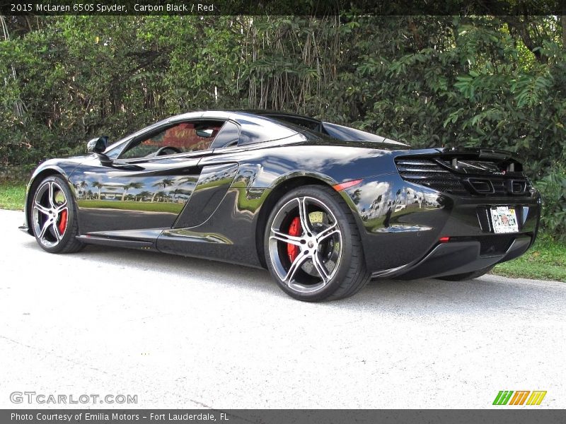 Carbon Black / Red 2015 McLaren 650S Spyder