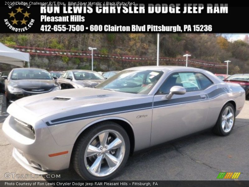 Billet Silver Metallic / Black/Ruby Red 2016 Dodge Challenger R/T Plus