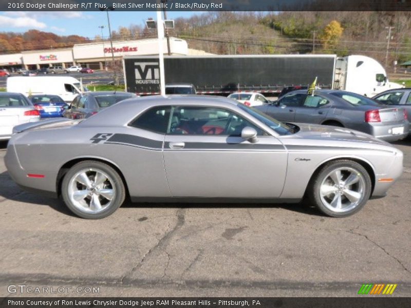 Billet Silver Metallic / Black/Ruby Red 2016 Dodge Challenger R/T Plus