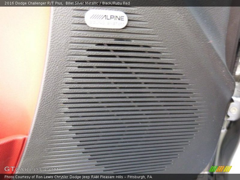 Billet Silver Metallic / Black/Ruby Red 2016 Dodge Challenger R/T Plus