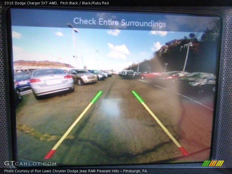 Pitch Black / Black/Ruby Red 2016 Dodge Charger SXT AWD