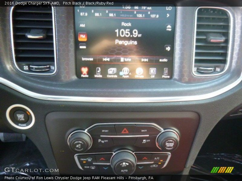 Pitch Black / Black/Ruby Red 2016 Dodge Charger SXT AWD