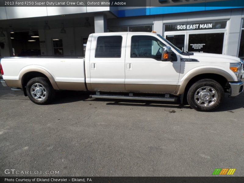 Oxford White / Adobe 2013 Ford F250 Super Duty Lariat Crew Cab