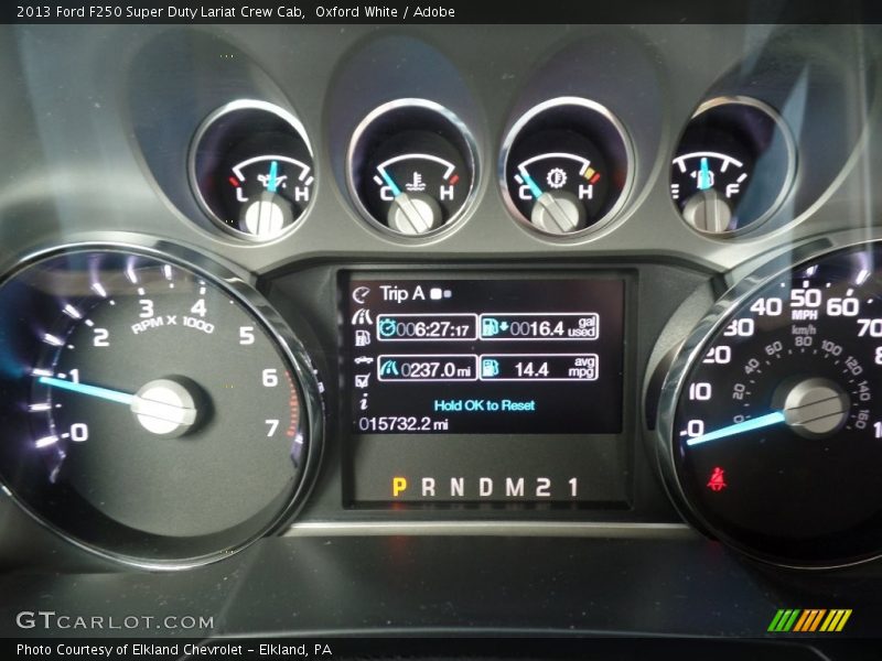 Oxford White / Adobe 2013 Ford F250 Super Duty Lariat Crew Cab