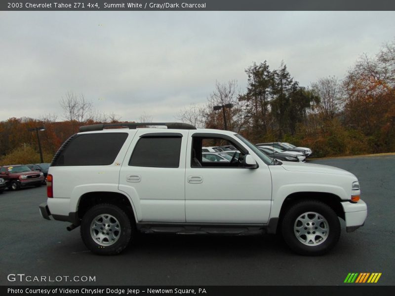 Summit White / Gray/Dark Charcoal 2003 Chevrolet Tahoe Z71 4x4