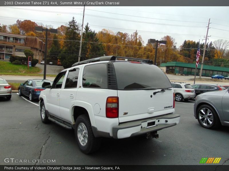 Summit White / Gray/Dark Charcoal 2003 Chevrolet Tahoe Z71 4x4