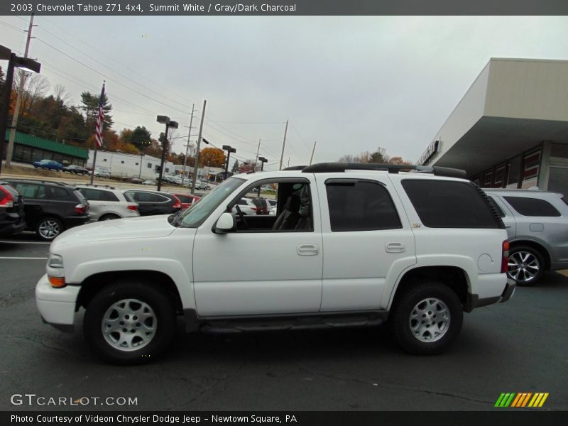Summit White / Gray/Dark Charcoal 2003 Chevrolet Tahoe Z71 4x4