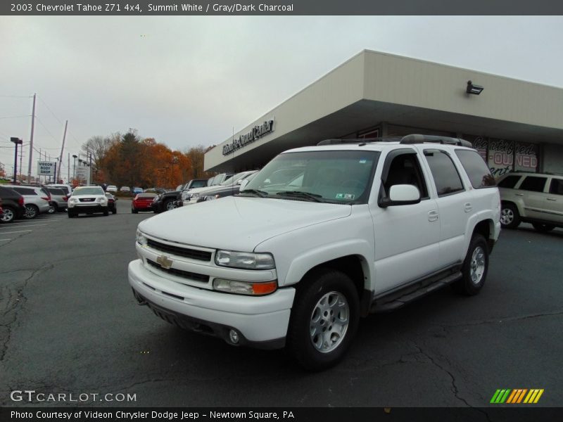 Summit White / Gray/Dark Charcoal 2003 Chevrolet Tahoe Z71 4x4