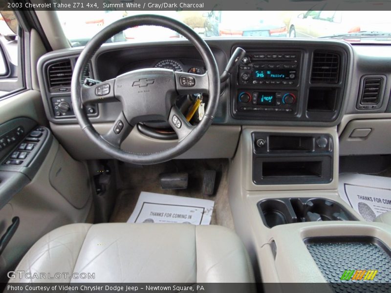 Summit White / Gray/Dark Charcoal 2003 Chevrolet Tahoe Z71 4x4