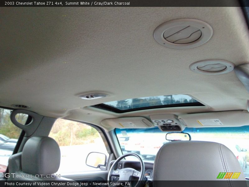 Summit White / Gray/Dark Charcoal 2003 Chevrolet Tahoe Z71 4x4