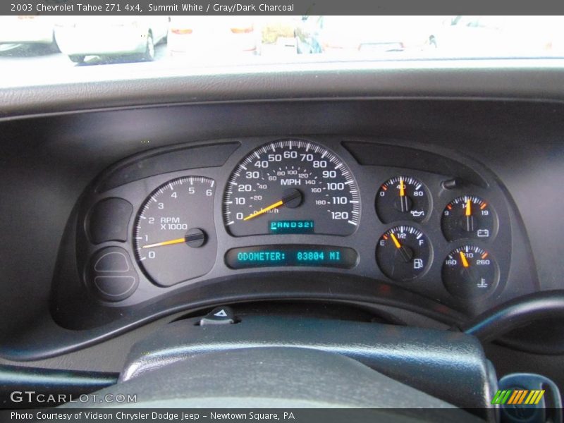 Summit White / Gray/Dark Charcoal 2003 Chevrolet Tahoe Z71 4x4
