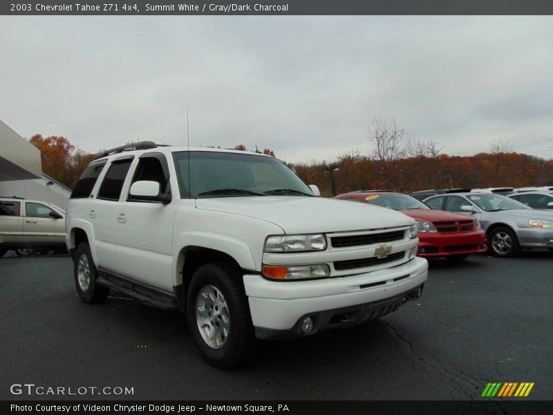 Summit White / Gray/Dark Charcoal 2003 Chevrolet Tahoe Z71 4x4
