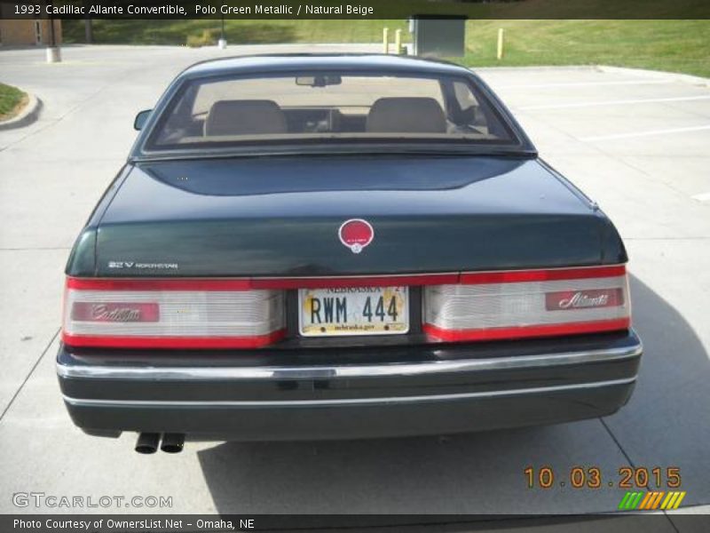 Polo Green Metallic / Natural Beige 1993 Cadillac Allante Convertible