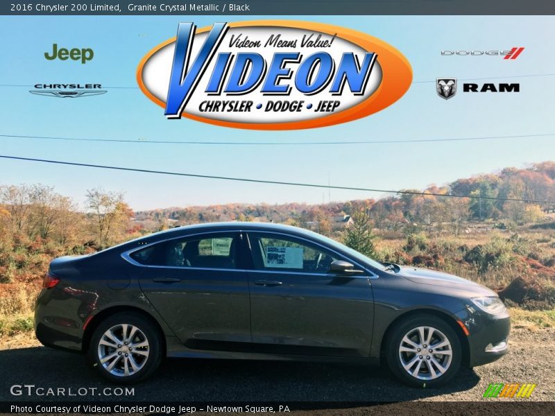 Granite Crystal Metallic / Black 2016 Chrysler 200 Limited
