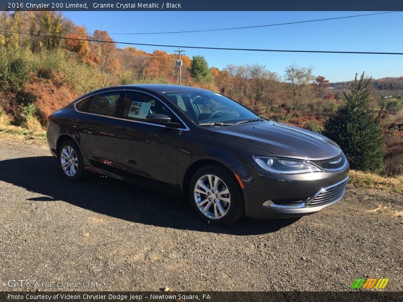 Granite Crystal Metallic / Black 2016 Chrysler 200 Limited