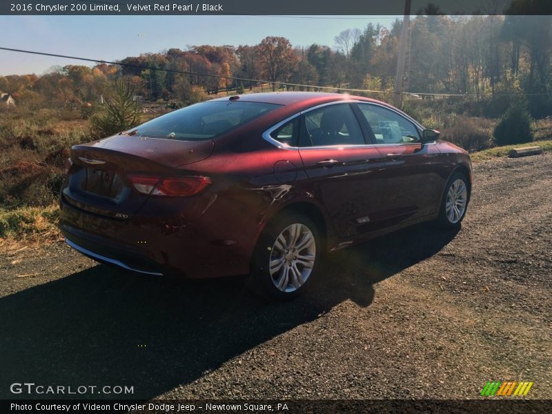 Velvet Red Pearl / Black 2016 Chrysler 200 Limited