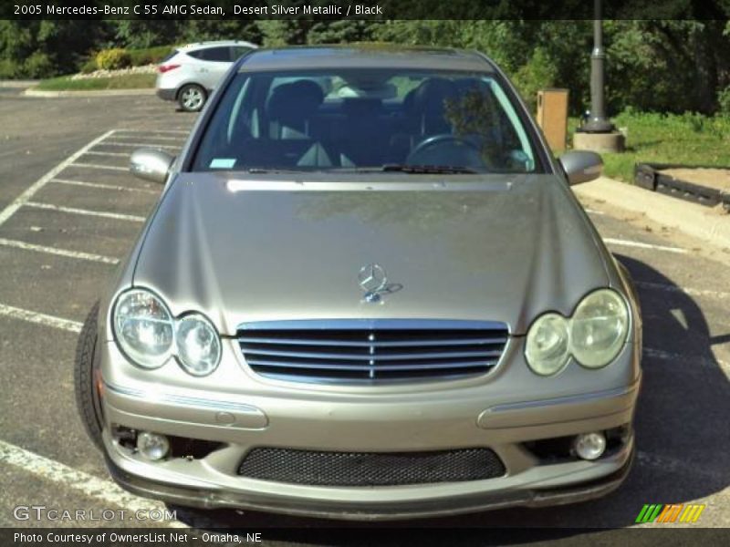 Desert Silver Metallic / Black 2005 Mercedes-Benz C 55 AMG Sedan