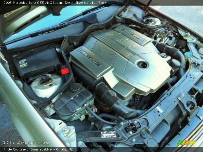 Desert Silver Metallic / Black 2005 Mercedes-Benz C 55 AMG Sedan